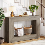 Tribesigns Farmhouse Console Table, 47 Inches Entryway Console Table with Storage, Industrial Hallway Accent Table for Living Room, Entrance Tribesigns