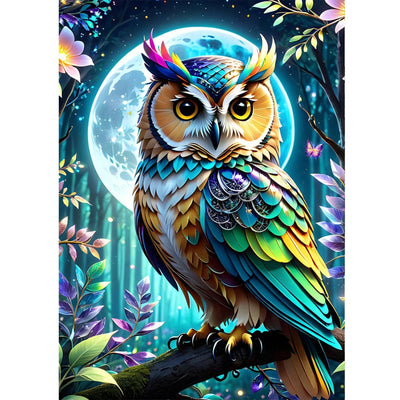 Ycydilirab Owl Diamond Art Kits for Adults- 5D Diamond Painting for Adults Owls, DIY Gem Painting Perfect for Gifts and Home Wall Decor 12x16inch