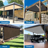 Amagenix 90% Pergola Shade Cover 16'X 16' Wheat Sun Shade Cloth with Grommets GN08 for Outdoor Garden Patio Porch, Commercial Grade 200 GSM - Cable Zip Ties Included (We Customized) Amagenix