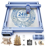 IKIER K1 Pro Laser Engraver with Air Assist 24000mW Laser Cutter DIY Laser Engraving Machine for Wood, Metal, Craft Paper, Acrylic, Leather IKIER