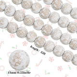 Christmas Wooden Bead Garland Wood Bead Garland Christmas Tree Decorations for Christmas Holiday Favors, 12 Feet (Retro White) Hicarer
