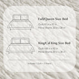 EVERGRACEHOME 100% Cotton Modern Lines Quilt Set King Size, Pre-Washed Soft Striped Coverlet Bedspread, 3 Piece Lightweight Bedding Set for All Season, with 2 Pillow Shams, Birch EVERGRACEHOME