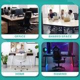 Office Chair Casters, Set of 5, 3 inch Heavy-Duty Replacement Rubber Wheels for Desk & Gaming Chair are Easy to Install & Suitable for All Floors, Including Carpet & Wood Wheels Xela