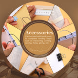 JUPEAN Bookbinding Kit, Book Making Kit, Bookbinding Punching Guide Set, 11.6”x7.9” Hole Punching Book Press Books Binding Materials with Bone Folder Awl Binding Strap for Craft DIY JUPEAN