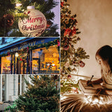 Battery Operated Christmas Lights 4 Pack 18 Feet 50 LED Clear Mini String Lights with 8 Modes Waterproof Tree Lights for Xmas Outdoor Indoor Holiday Party Garden Decor, Warm White Brightown