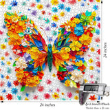 Bgraamiens Puzzle-Paper Art Butterfly-1000 Pieces Paper Flower Butterfly Puzzle for Adults, Unique Flowers Art Puzzle, Impossible Puzzle Color Challenge Puzzle for Adults Bgraamiens