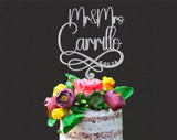 Personalized Rustic Infinity wedding Cake Topper- Custom Gold cake topper for wedding WoodArtSupply