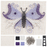 WEBBEDY 3D String Art Kit DIY Butterfly String Arts and Craft Kits for Adults Beginners Include All Necessary Accessories and Wooden Frame, Home Wall Decorations Unique Gift for Valentine's Day WEBEEDY