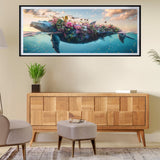 SKRYUIE 5D Large Diamond Painting Kits Whale - DIY Diamond Art Kits for Adults Animal, Full Round Drill - Crystal Embroidery Cross Stitch - Craft for Wall & Office Decor - 12x30 inch / 30x80 cm C1 SKRYUIE