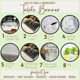 Get Snappin Table Runner, White 100% Polyester Sublimation Blanks, Screen Print Blank, Table Decor, Party Decor, Vendor Booth, Blank Banner (2' x 6', 1pc) Get Snappin