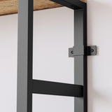 IRONCK 5-Tier Vintage Industrial Ladder Bookshelf - 31.5in Wide, Rustic Brown Design IRONCK