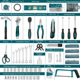 Sundpey Home Tool Kit 257-PCs - Household Basic Repair Tool Set for Men Women - General Hand Mechanic's Tool Set & Screwdriver Set & Wrench Set & Socket & Portable Tool Box Storage Case Blue Sundpey