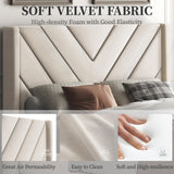 Yaheetech Twin Bed Frame Upholstered Platform Bed with Wing Side/Wooden Slat Support/Tufted Headboard with Wing Side/Mattress Foundation/No Box Spring Needed,Beige Twin Bed Yaheetech