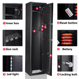 Rifle Safe 5 Gun Safes Quick Access Biometric Rifle Safe Gun Cabinets for Rifles and Shotguns Gun Safe for Rifles Storage Easier Smart Rifle Cabinet Provide Silence and Vibration Function hunter good