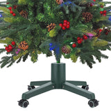 Hammrit Rolling Christmas Tree Stand with Wheels, Artificial Christmas Tree Stand Fits up to 7.5 Ft Trees, No Installation Artificial Xmas Tree Stand Foldable Movable Universal Christmas Tree Base Hammrit
