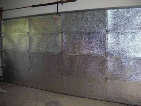 US Energy NASATECH (Pre-Cut for 8 Panel) 1 Car Garage Door Reflective Insulation Kit (R8) 1/4 Thick w/New & Improved Super Heavy Duty Double Sided Foam Tape Fits 8x7 8x8 9x7 9x8 Single Garage Doors US Energy Products