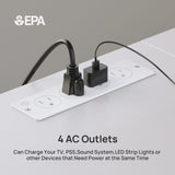 Rolanstar TV Stand for 65 70 inch TV, Entertainment Center with Power Outlet and LED, 2 Fabric Drawers TV Console with 2 Cabinet, Open Shelf, Sliding Door, Media Console for Bedroom/Living Room Rolanstar