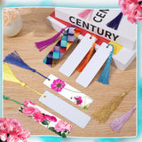ZhouBoat 50 Sets Sublimation Blank Bookmarks, DIY Blank Aluminum Metal Bookmarks with Clear Bookmark Sleeves Tassels and Self-Sealing Bags for Crafts Birthday Reading Back to School Supplies ZhouBoat