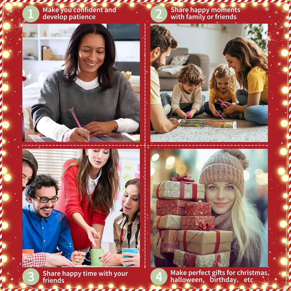 Christmas Diamond Painting Kits for Adults Red Truck Diamond Art Kits for Adults DIY 5D Diamond Painting Kits for Beginners Home Wall Decor 12x16inch Mandun