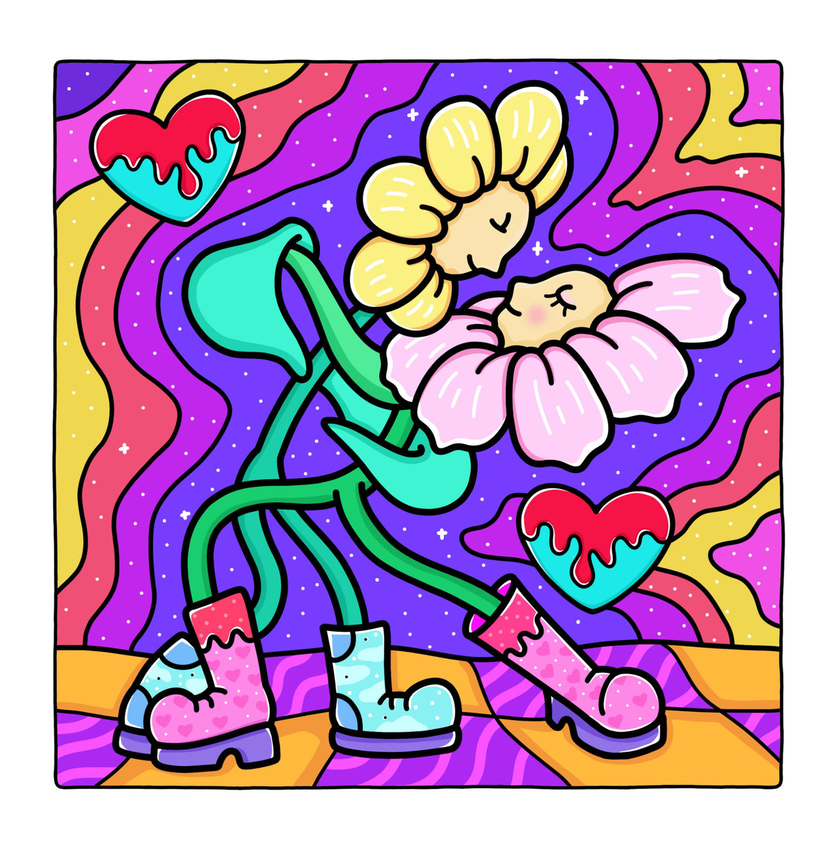 Trippy & Groovy: Psychedelic Coloring Book for Adults Featuring Mushrooms, Aliens, Magic Worlds and Illusions for Relaxation TAD Publishing LLC