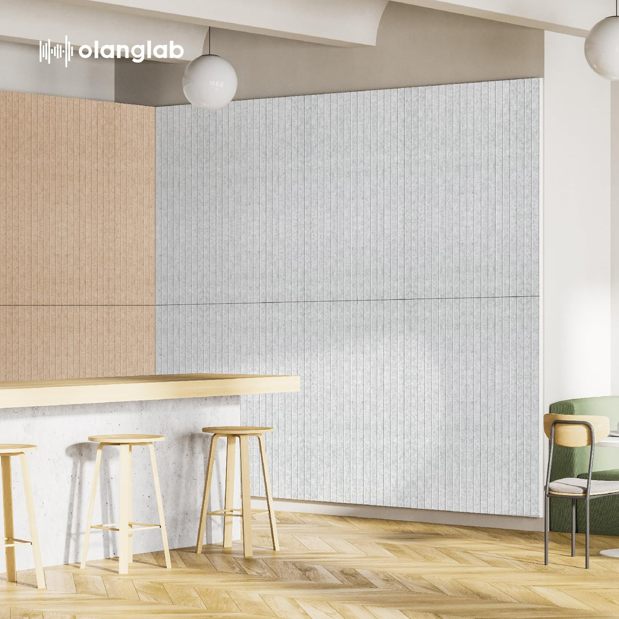Olanglab Acoustic Wall Panels 10 Pack, 48 x 24 per Acoustic Panels Sound Absorbing, Decorative Sound Panels for Home Studio and Office, Khaki Olanglab