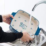 Wisenvoy Baking Dish Ceramic Brownie Pan 9x9 Baking Pan Casserole Dish Lasagna Pan Square Rose Dish Pan Bakeware Sets Wisenvoy