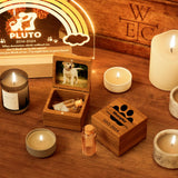 iDIY Personalized Dog Memorial Gifts, Pet Memorial Gifts for Dogs or Cats, Pet Hair Keepsake Box, Wooden Pet Fur Ashes Memorial Box, Pet Loss Sympathy Gift for Dogs Cats iDIY