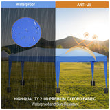 10x20 Blue Pop Up Canopy Tent with 6 Removable Sidewalls Commercial Heavy Duty Canopy UPF 50+ All Weather Waterproof Outdoor Canopy Wedding Tents for Parties Gazebo with Carry Bag and 6 Sandbags susici