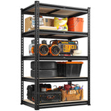 REIBII Garage Shelving 2000LBS Storage Shelves Heavy Duty Shelving 5 Tier Adjustable Metal Shelves Sturdy Storage Rack for Garage Pantry Closet Kitchen Basement 60" H x 28" W x 14" D REIBII
