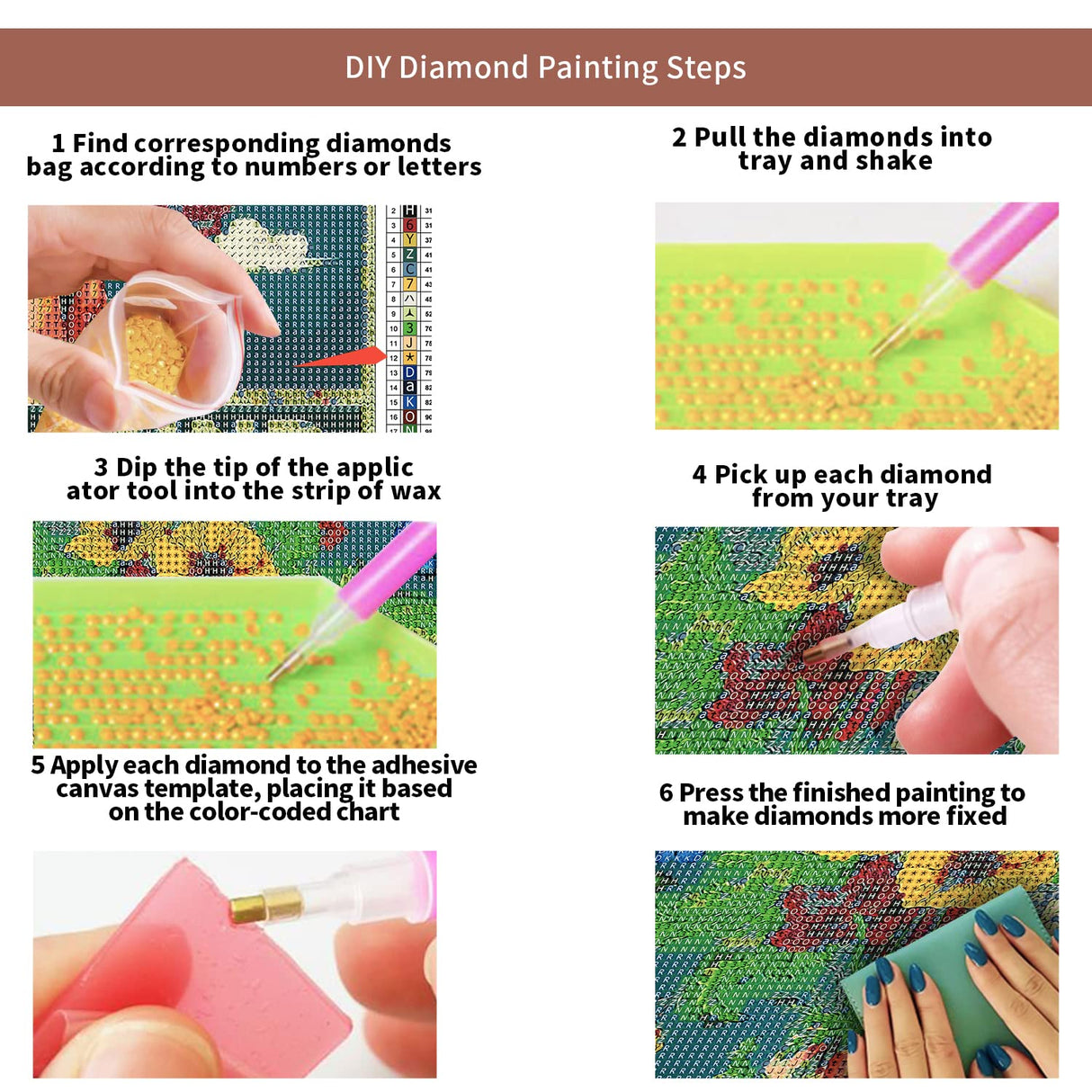 FORLAND Inspirational Diamond Painting Kits for Adults Beginners - 5D DIY Flowers Art Full Drill Diamond Kits Painting Crafts for Home Wall Decor, Diamond Art Kits,12x16inch FORLAND