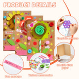 24 Packs Mother's Day Crafts for Kids 3D Flower Greeting Card Making Kit Happy Mothers Days Paper DIY Art Craft Set with Foam Stickers Straws Cake Cups Handmade Gifts for Mom Classroom Activity Lonfliness