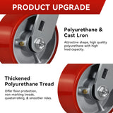 FOVERSWIVE 5"x2" Industrial Casters- Heavy Duty casters,Polyurethane Casters Wheel,Capacity up to 4000 Lb. Use for Platform Truck, U-Boat Cart,Workbenches(4 Swivel) FOVERSWIVE