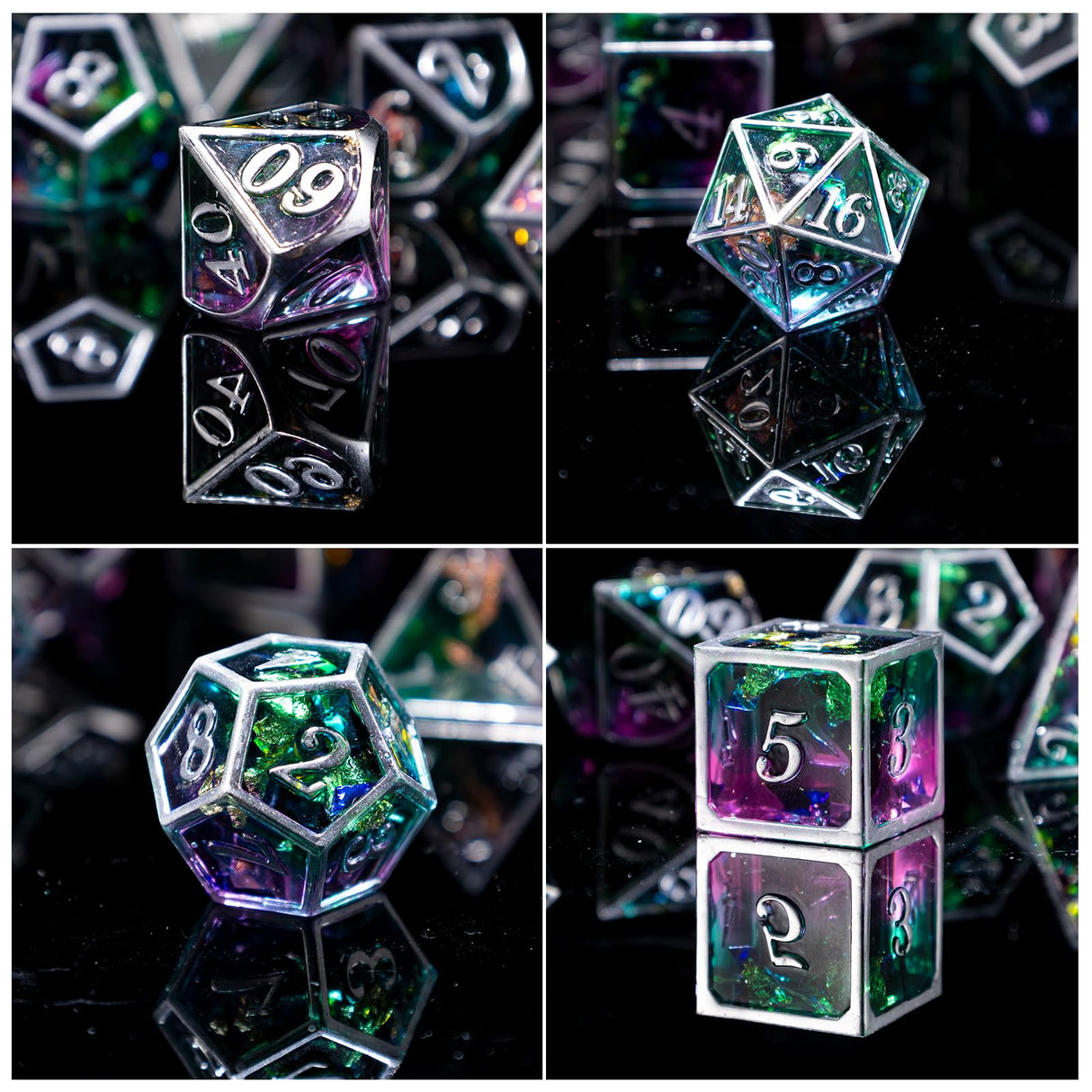 LET'S RESIN Upgraded Large DND Silicone Molds for Resin With 7 Cavities, Polyhedral Stereoscopic Game Epoxy Resin Molds for DIY Dice Making, Table Board Game LET'S RESIN