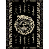 Tree of Life Decor Nordics Vikings Diamond Paintings DIY 5D Kit,Magical Dragon Crystal Rhinestone Picture for Adult Spiritual Religion Alphabet Art by Number Home Decor Norse Gift(12''Wx 16''H) TUMOVO