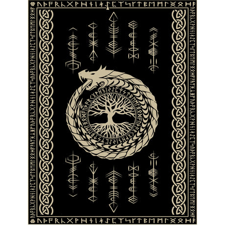 Tree of Life Decor Nordics Vikings Diamond Paintings DIY 5D Kit,Magical Dragon Crystal Rhinestone Picture for Adult Spiritual Religion Alphabet Art by Number Home Decor Norse Gift(12''Wx 16''H) TUMOVO