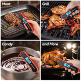 0.5 Sec Instant Read Meat Thermometer Digital with ±0.5℉ Precision, Food Thermometer for Cooking Kitchen Gadgets, Oven Grill Candy BBQ Essentials Accessories, Gifts for Him Dad Men Birthday, Red ThermoMonster