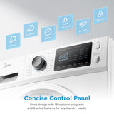Midea 24 Inch Washer and Dryer Combo, All in One Washer and Dryer 2.7 cu.ft 26lbs, Ventless Washing Machine, Steam Care, Overnight Dry, 1400 RPM, 16 Cycles Front Load Washer, Full-Automatic, White Midea