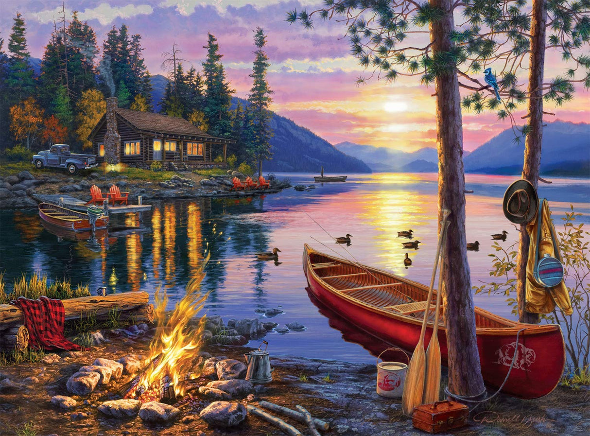 Buffalo Games - Darrell Bush - Canoe Lake - 1000 Piece Jigsaw Puzzle For Adults - High Quality Challenging Puzzle Perfect for Game Nights - Finished Puzzle Size is 26.75 x 19.75 Buffalo Games