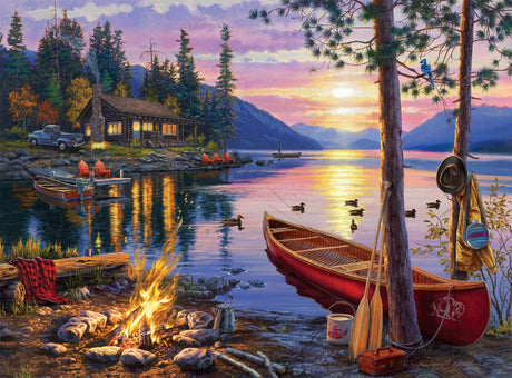 Buffalo Games - Darrell Bush - Canoe Lake - 1000 Piece Jigsaw Puzzle For Adults - High Quality Challenging Puzzle Perfect for Game Nights - Finished Puzzle Size is 26.75 x 19.75 Buffalo Games