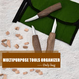 BLIRITEL Small Tool Roll Up Bag, Canvas Chisel Roll, Chisels Bag Tool Organizer with 4 Pockets, Metal Pry Bar Plier Wrench Roll Tool Pouch for Mechanic Carpenter Craftsman BLIRITEL