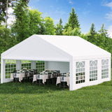 GarveeLife 20x20 FT Elegant Outdoor Party Tent Canopy - Removable Sidewalls, Sturdy Construction, Ideal for Weddings, BBQs, and Events with 3 Convenient Storage Bags. GarveeLife