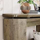 IQCNGVX Long Console Table 58 Inch, Farmhouse Hallway Entryway Table, Narrow Wood Sofa Table Behind Couch, Entrance Entry Way Furniture for Living Room, Foyer, Large, Easy Assembly IQCNGVX