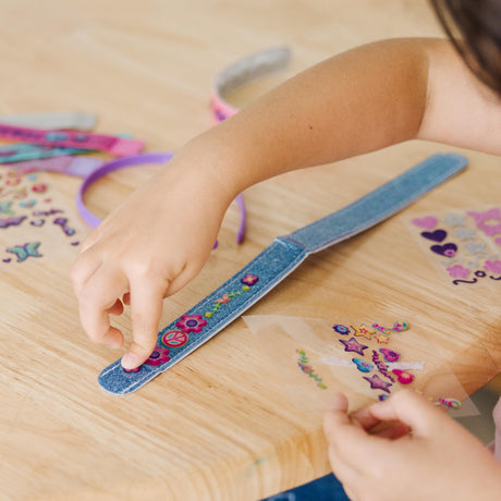 Melissa & Doug Design-Your-Own Jewelry-Making Kits - Bangles, Headbands, and Bracelets - DIY , Decorate With Stickers, Crafting Set For Kids Ages 4+ Melissa & Doug