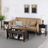 Yaheetech Coffee Table, 41in Lift Top Coffee Table with Storage Hidden Compartment & Shelf, Retro Coffee Center Table with Lift Tabletop for Living Room, Espresso Yaheetech