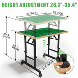 CODACE Puzzle Table with Drawers - 1500 Pieces Folding Puzzle Tables for Adults, Tilting Jigsaw Puzzles Board with Sorting Trays, Table with Adjustable Height Legs and Wheels，Present for Puzzles Lover CODACE