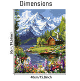 LWZAYS Mountain Paint by Numbers Kit for Adults Beginner, Cabin Adult Paint by Number Kits on Canvas, Mountain Landscape Acrylic Paint by Number Kit for Gift Decor - 16x20Inch LWZAYS