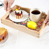 DOTSOPS 5D Diamond Art Kits for Adults Wooden Serving Tray with Handle Special Diamond Painting Plate Big Gem Dots Paint by Numbers Crafts Kits for Living Room Mandala 7.8x11.8 Inches DOTSOPS