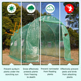KANAGAWA 10'x7'x 7' Walk-in Tunnel Greenhouse with Watering System Heavy Duty Portable Green House Protect Gardening Plants 1 Zipper Mesh Door, 6 Roll-up Windows, Thickened galvanised steel,Green KANAGAWA