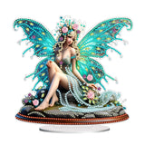 DoxQcs DIY 5D Easter Bunny Egg Diamond Art Painting Ornaments Kits, Crystal Rhinestones Diamond Art Desktop Ornament for Desktop Ornaments (Single Side Dot Diamond)-#27-Butterfly Fairy DoxQcs