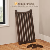 Yaheetech 36" H Extra Tall Freestanding Pet Gate 3-Panel Wooden Dog Fence with 2 Support Feet Folding Dog Gate for Indoor, Stairs, Doorways, Halls, Kitchen Wooden Pet Barrier Espresso, 60" L x 36" H Yaheetech
